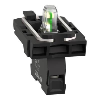Complete body/light block assembly, Harmony XB5, plastic, universal LED, body/fixing collar, 230…240V AC - Schneider Electric - ZB5AVM1