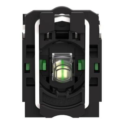 Complete body/contact assembly and light block, Harmony XB5, plastic, universal LED, body/fixing collar, 2NO, 24V AC DC - Schneider Electric - ZB5AW0B13