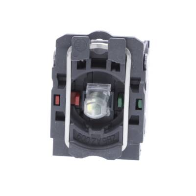 green light block with body/fixing collar with integral LED 230...240V 1NO+1NC - Schneider Electric - ZB5AW0M35