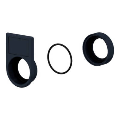 Harmony XB5, Flush mounting kit Ø30 for selector switches and illuminated push buttons Ø22, plastic, 2-line legend - Schneider Electric - ZB5AZ026