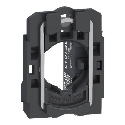 Complete body contact assembly, Harmony XB5, single contact, with fixing collar, plastic, 1NO, compact push in terminals - Schneider Electric - ZB5AZ1015