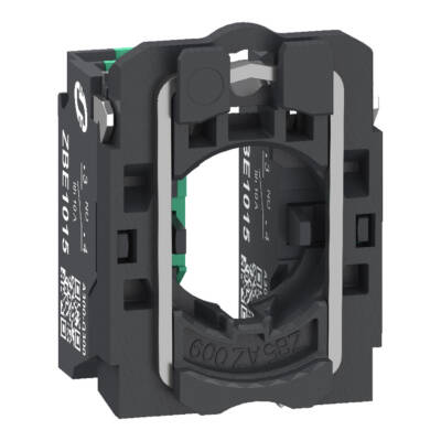 Complete body contact assembly, Harmony XB5, single contact, with fixing collar, plastic, 2NO, compact push in terminals - Schneider Electric - ZB5AZ1035