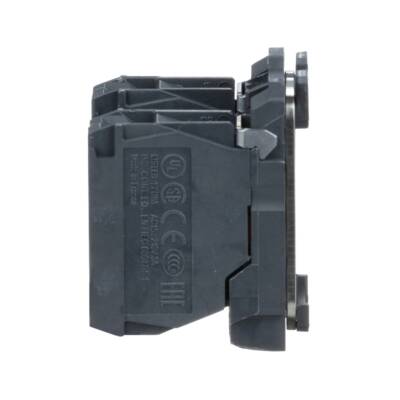 Single contact block with body/fixing collar, plastic, screw clamp terminal, 1 NO + 1 NC - Schneider Electric - ZB5AZ105