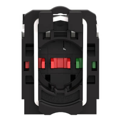 Single contact block with body/fixing collar, plastic, screw clamp terminal, 1 NO + 2 NC - Schneider Electric - ZB5AZ141