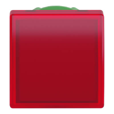 Head for pilot light, Harmony XB5, square red, 22mm, with plain lens, universal LED - Schneider Electric - ZB5CV043