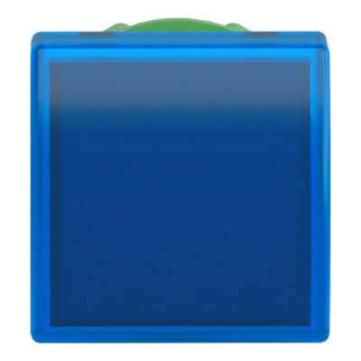 Head for pilot light, Harmony XB5, plastic, blue square, 22mm, universal LED, plain lens - Schneider Electric - ZB5CV063