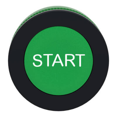 FLUSH MOUNTED GREEN FLUSH CAPS PUSHBUTTON HEAD WHITE MARKED START - Schneider Electric - ZB5FA333