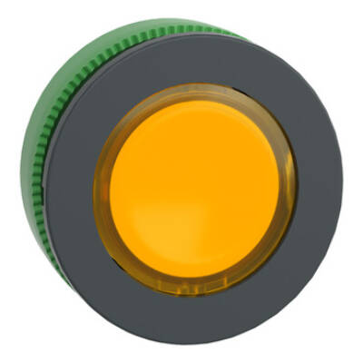 Head for illuminated push button, Harmony XB5,plastic, yellow flush mounted, 30mm, universal LED, - Schneider Electric - ZB5FA58