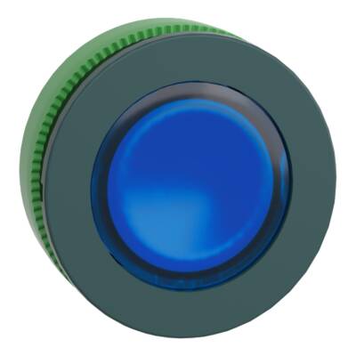 Head for illuminated push button, Harmony XB5, , plastic, blue flush mounted, 30mm, universal LED, - Schneider Electric - ZB5FA68