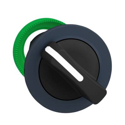 flush mounted black selector switch head 2 pos stay put - Schneider Electric - ZB5FD2