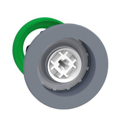 Harmony XB5, Flush mounted push button head, plastic, without cap, Ø30, push-push, grey bezel - Schneider Electric - ZB5FH0C0