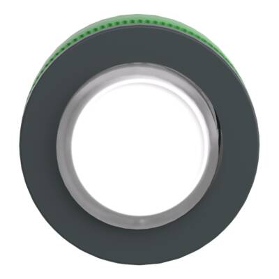 Head for illuminated push button, Harmony XB5, plastic, white projecting, 30mm, universal LED, push-push, unmarked - Schneider Electric - ZB5FH13