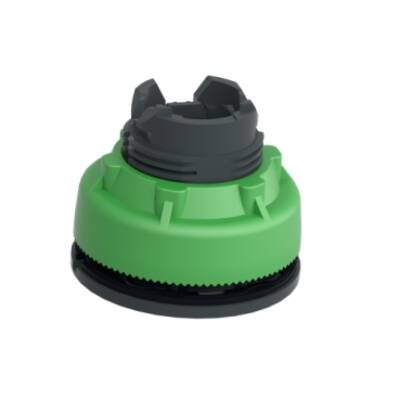 Head for illuminated push button, Harmony XB5, plastic, red projecting, 30mm, universal LED, push-push, unmarked - Schneider Electric - ZB5FH43