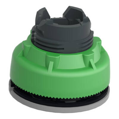 Head for illuminated push button, Harmony XB5, grey bezel, orange projecting, 30mm, universal LED, push-push, unmarked - Schneider Electric - ZB5FH53C0
