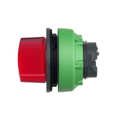 Head for illuminated selector switch, Harmony XB5, plastic, red handle, universal LED, 2 positions, stay put - Schneider Electric - ZB5FK1243