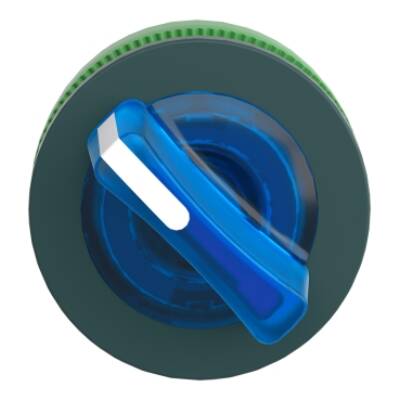 Head for illuminated selector switch, Harmony XB5, plastic, blue handle, universal LED, 2 positions, stay put - Schneider Electric - ZB5FK1263