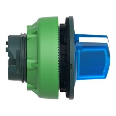 Head for illuminated selector switch, Harmony XB5, plastic, blue handle, universal LED, 2 positions, stay put - Schneider Electric - ZB5FK1263