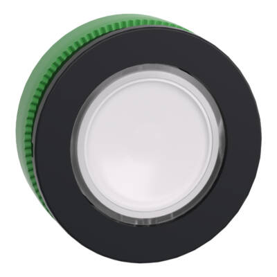 Head for pilot light, Harmony XB5,  plastic, white, 30mm, universal LED, plain lens - Schneider Electric - ZB5FV013