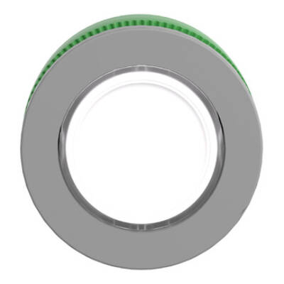 Head for pilot light, Harmony XB5, grey bezel, white, 30mm, universal LED, plain lens - Schneider Electric - ZB5FV013C0