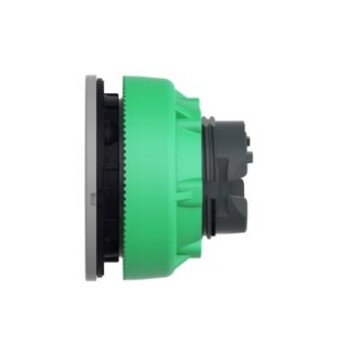 Head for pilot light, Harmony XB5, grey bezel, green, 30mm, universal LED, plain lens - Schneider Electric - ZB5FV033C0