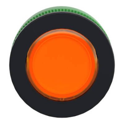 Head for pilot light, Harmony XB5, plastic, orange, 30mm, universal LED, plain lens - Schneider Electric - ZB5FV053