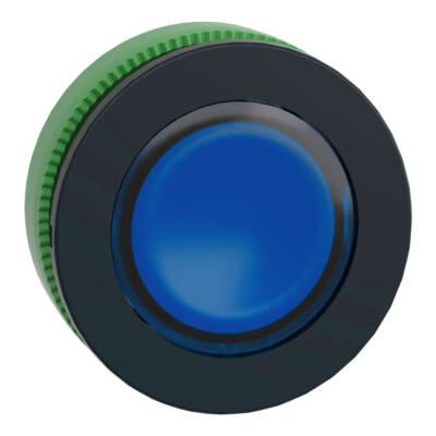 Head for pilot light, Harmony XB5,  plastic, blue, 30mm, universal LED, plain lens - Schneider Electric - ZB5FV063