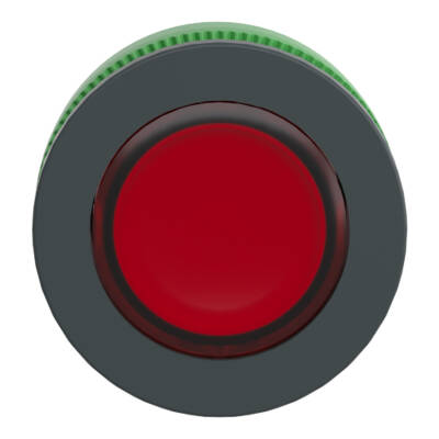Head for illuminated push button, Harmony XB5, plastic, red, 30mm, universal LED, plain lens - Schneider Electric - ZB5FW343