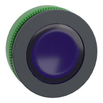 Head for illuminated push button, Harmony XB5,  plastic, blue, 30mm, universal LED, plain lens - Schneider Electric - ZB5FW363