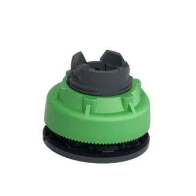 Head for illuminated push button, Harmony XB5, antimicrobial, plastic, yellow, 30mm, universal LED, plain lens - Schneider Electric - ZB5FW383