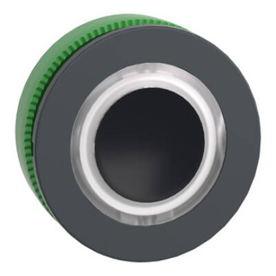 Head for illuminated push button, Harmony XB5, plastic, white flush mounted, 30mm, universal LED, illuminated ring - Schneider Electric - ZB5FW913
