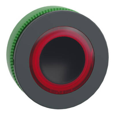 Head for illuminated push button, Harmony XB5, plastic, red flush mounted, 30mm, universal LED, illuminated ring - Schneider Electric - ZB5FW943