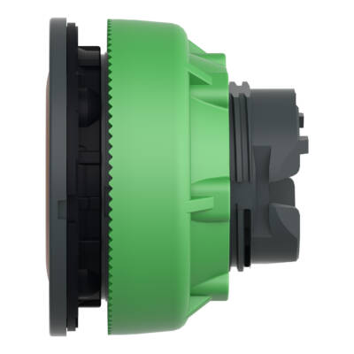 Head for illuminated push button, Harmony XB5, plastic, orange flush mounted, 30mm, universal LED, illuminated ring - Schneider Electric - ZB5FW953