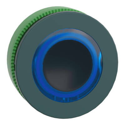 Head for illuminated push button, Harmony XB5, plastic, blue flush mounted, 30mm, universal LED, illuminated ring - Schneider Electric - ZB5FW963