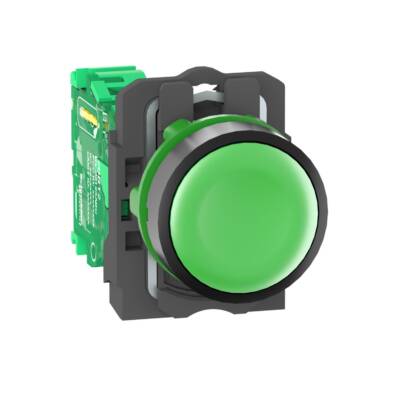 ZB5R transmitter complete, green cap - Schneider Electric - ZB5RTA3