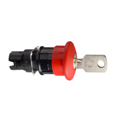 red Ø30 Emergency stop pushbutton head Ø16 trigger and latching key release - Schneider Electric - ZB6AS934