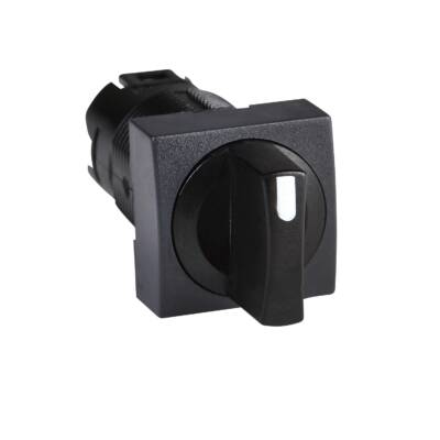 black square selector switch head Ø16 2-position stay put - Schneider Electric - ZB6CD22