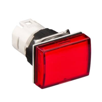 rectangular red pilot light head Ø16 for integral LED - Schneider Electric - ZB6DV4