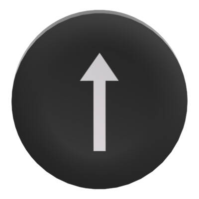 black cap marked arrow for circular pushbutton Ø22 - Schneider Electric - ZBA335