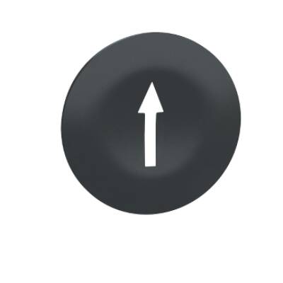 black cap marked arrow for rectangular multiple-headed pushbutton Ø22 - Schneider Electric - ZBA7235