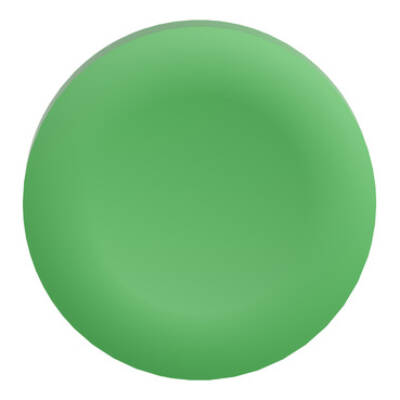 green plain cap for flush mounted push button - Schneider Electric - ZBAF3
