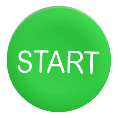 green plain cap START for flush mounted push button - Schneider Electric - ZBAF333