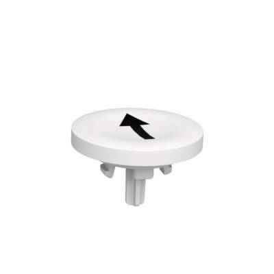 white plain cap up arrow for flush mounted push button - Schneider Electric - ZBAF334