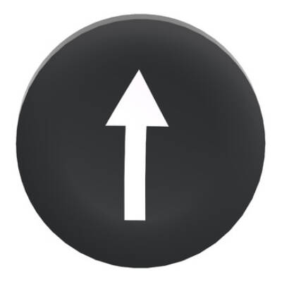 black plain cap up arrow for flush mounted push button - Schneider Electric - ZBAF335