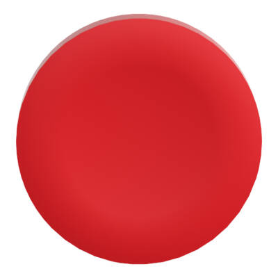 red plain cap for flush mounted push button - Schneider Electric - ZBAF4