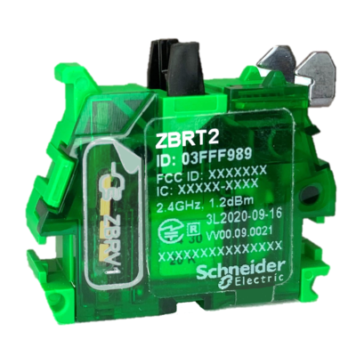 Harmony XB5R, Transmitter for wireless and batteryless push button, plastic, black,double action - Schneider Electric - ZBRT2