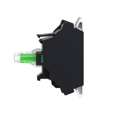 Light block, Harmony XB4, Harmony XB5, for head 22mm, universal LED, spring clamp terminals, 110...120V - Schneider Electric - ZBVG15