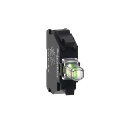 Light block, Harmony XB4, Harmony XB5, for head 22mm, universal LED, screw clamp terminals, 230...240V AC - Schneider Electric - ZBVM1