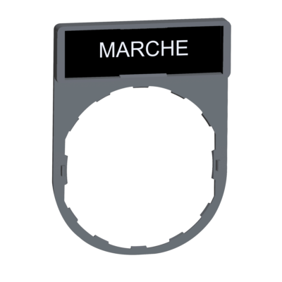 legend holder with marche marking color plated grey - Schneider Electric - ZBY2103C0