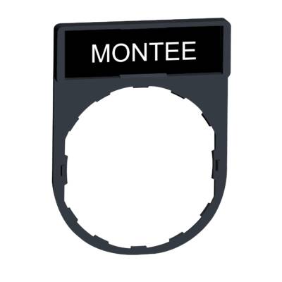 legend holder 30 x 40 mm with legend 8 x 27 mm with marking MONTEE - Schneider Electric - ZBY2107