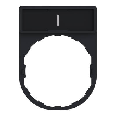 Harmony XB4, Legend holder 30 x 40 mm, plastic, with legend 8 x 27 mm, marked I - Schneider Electric - ZBY2147